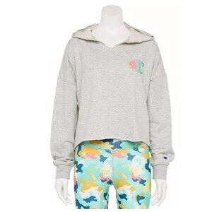 NWT Women's Champion Campus French Terry Hoodie, Oxford Gray, Large